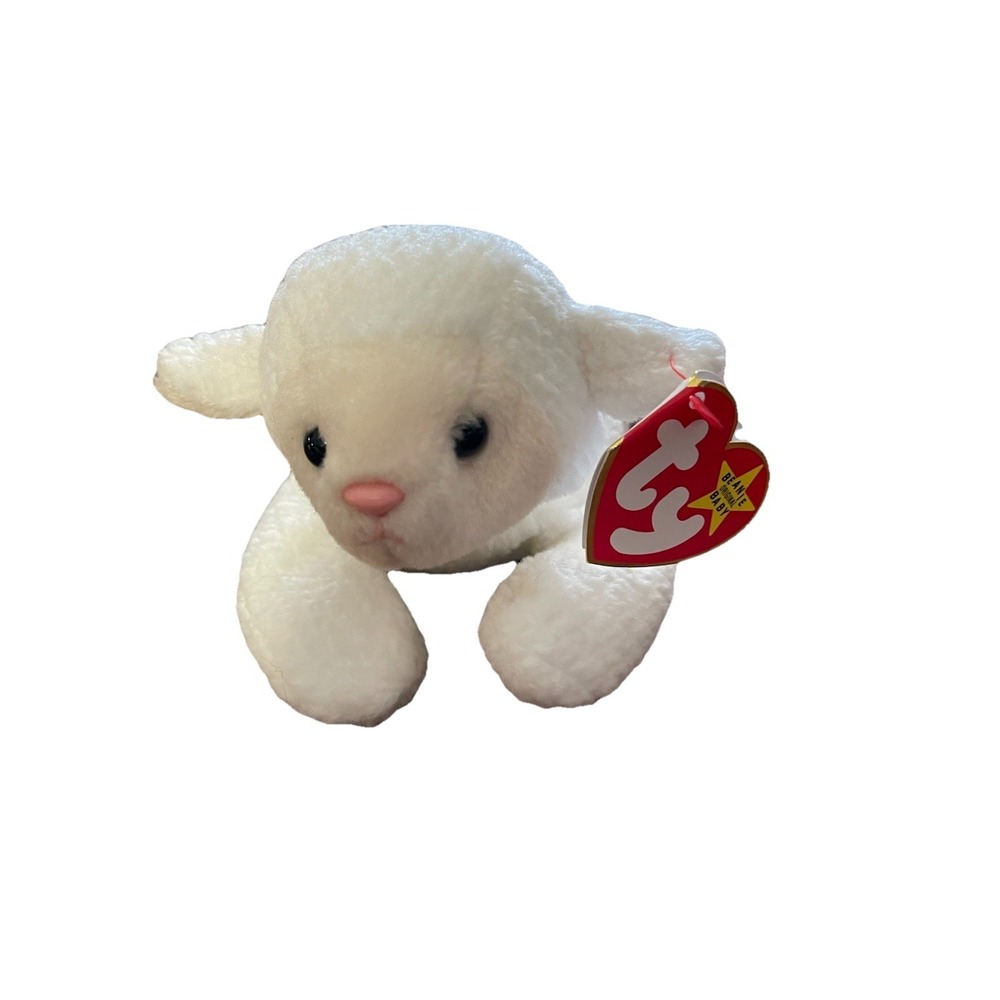 Ty Beanie Baby Fleece Lamb Beanbag Plush Original Tag 1996 PE 4th Gen